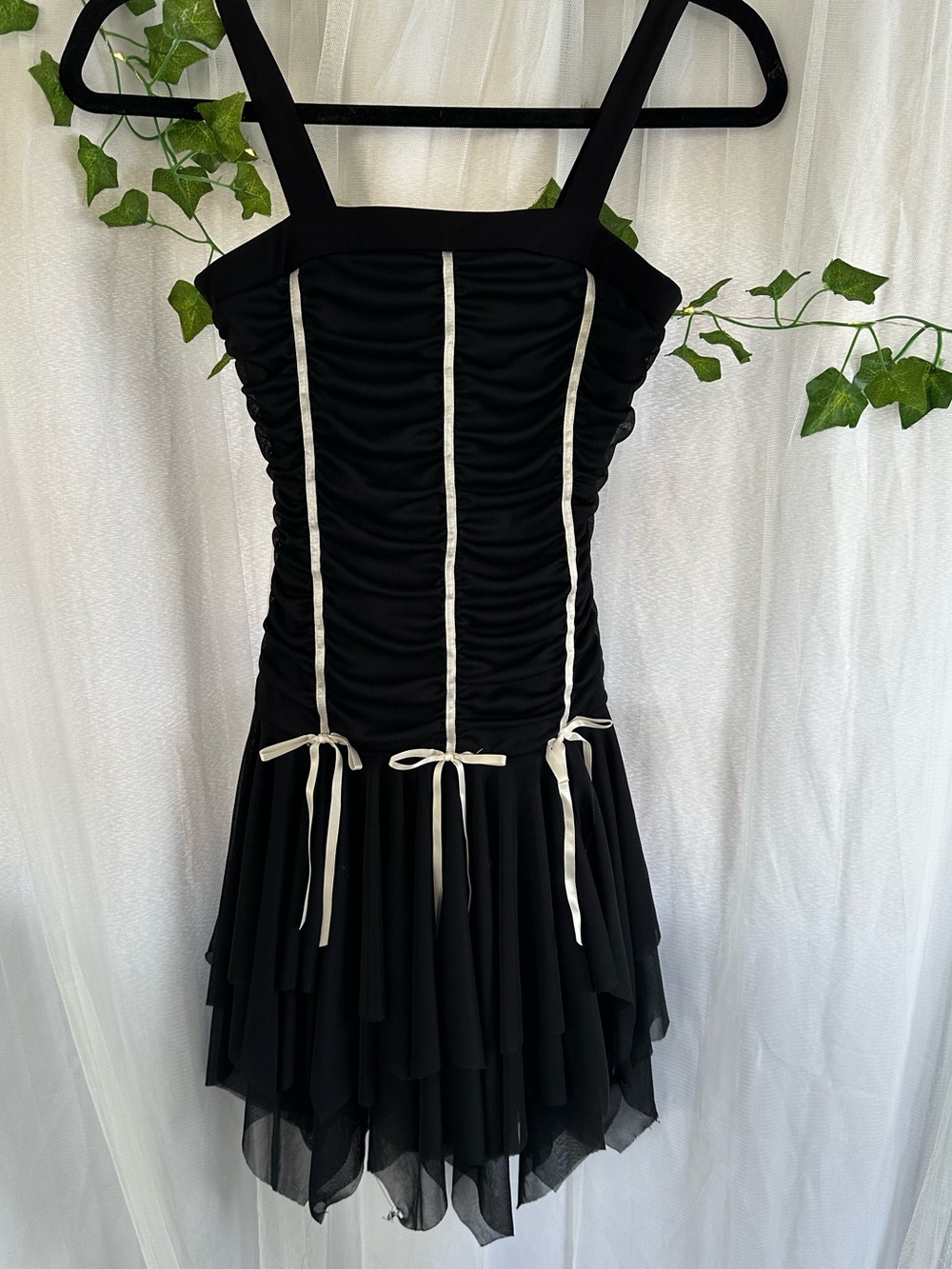 Byer California Black Dress with White Trim